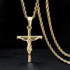European and American Cross Necklace, Plated with 18k Gold, Does Not Fade, Personalized High-end Cross Pendant for Men