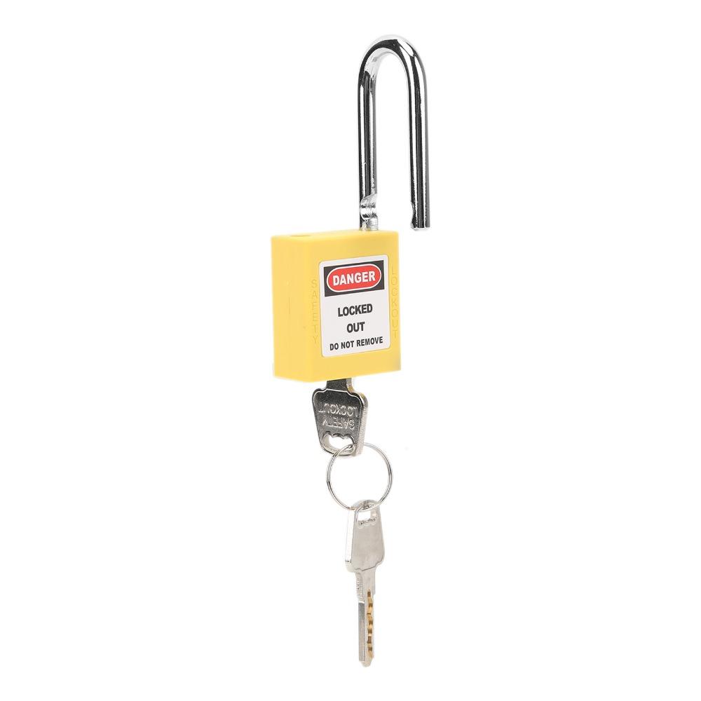 Sturdy 38mm Safety Padlock Plastic Steel Safe LOTO Lock Durable Insulated Industrial Lock Equipment Lock