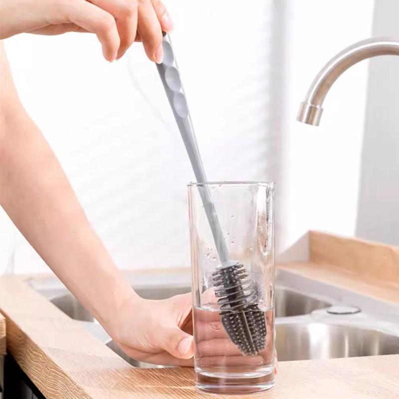Cleaning Brush With Long Handle Silicone For Household Use No Dead Corners Special Cleaning Brush For Cups Wall Breaking Machine