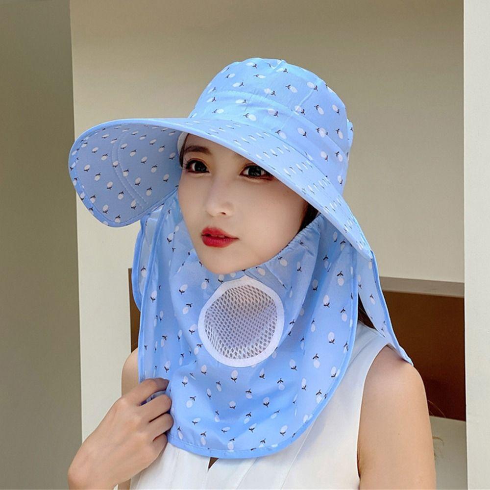Face And Neck Sunhat Wide Brim UV Protection Hat Casual Sun Protection  Outdoor