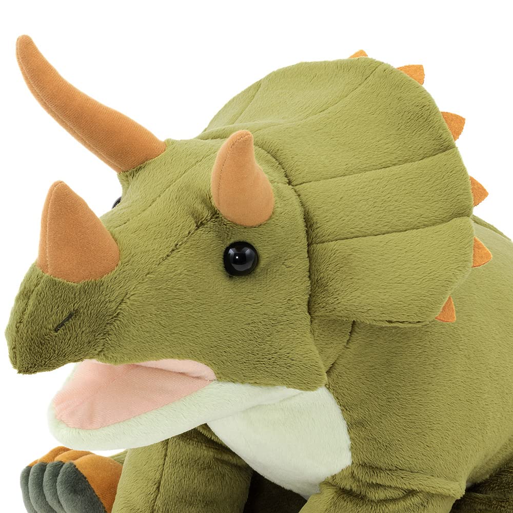 Calorata Triceratops Plush Toy (Large/Sitting Series/Soft Touch) Realistic Dinosaur Toy Doll Gift Present Birthday (Twice Tested) / Christmas Present