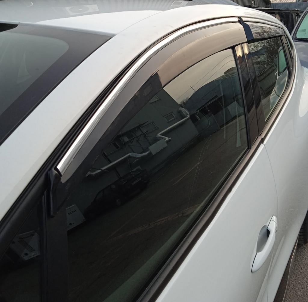 Windshields with Chrome (4 Pcs, Sunplex Chrome) for Renault Clio V 2019-2024