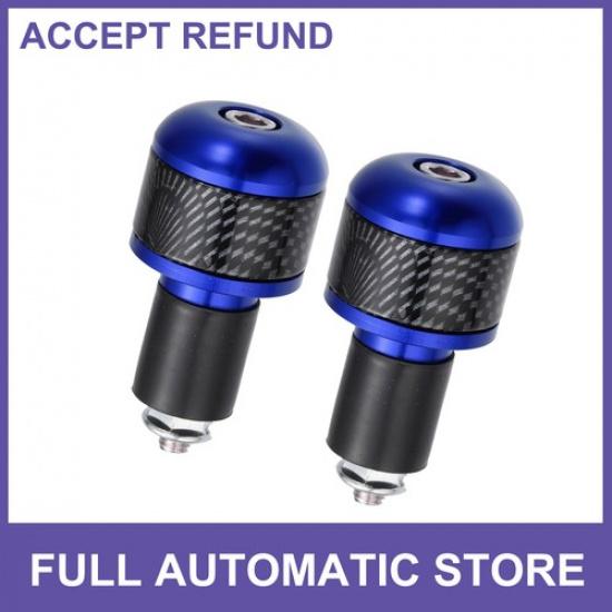 TWO 78  22mm Blue Motorcycle Handlebar End Grips Bar Ends Plug Cap  Universal