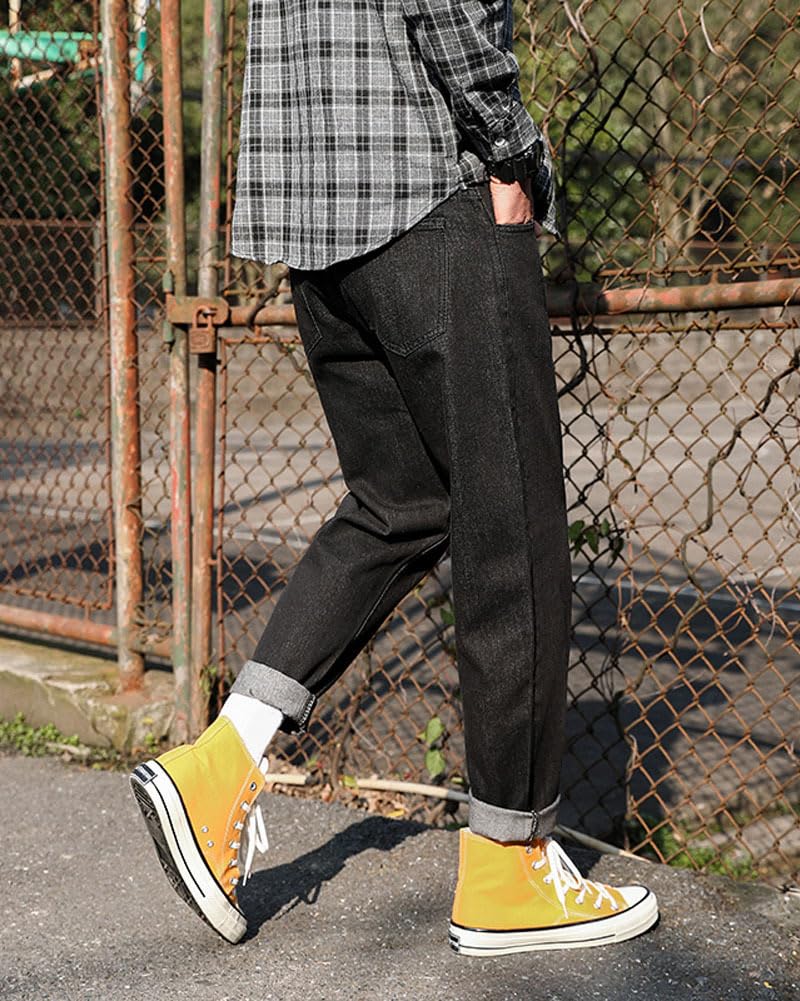 Soinnga Sarouel Denim Wide Leg Jeans Men's Pants,