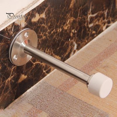 Türstopper aus Edelstahl, Wandschutz, selbstklebend, kein Bohren, kollisionssichere Wandhalterung, für Glas und Holztüren, gefederter Gummipuffer, Türstopper