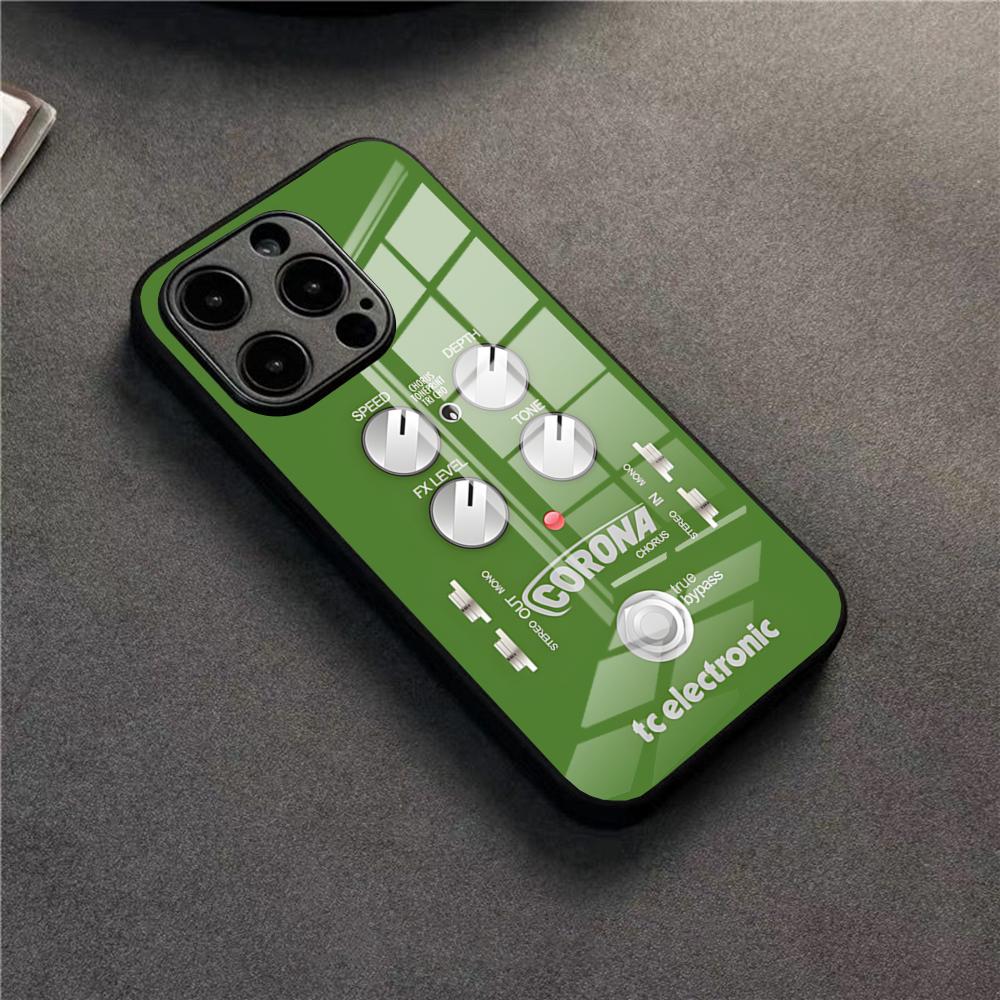 Fashion Effect Box Guitar Phone Case For 17 Pro Max IPhone 16 Pro 14 12 11 13 Mini X XR XS 15 Plus SE Glass Cover
