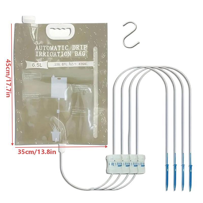 1 Pezzo 5.2L/6.5L Dispositivo di Irrigazione Automatico Borsa per Irrigazione Piante Controllo del Flusso di Gocciolamento dell'Acqua Borsa d'Acqua Gocciolatore per Viaggi Pigri