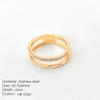 EManco Classic Geometric Stackable Stainless Steel Ring Gold Color Female Work Dating Essential Accessory