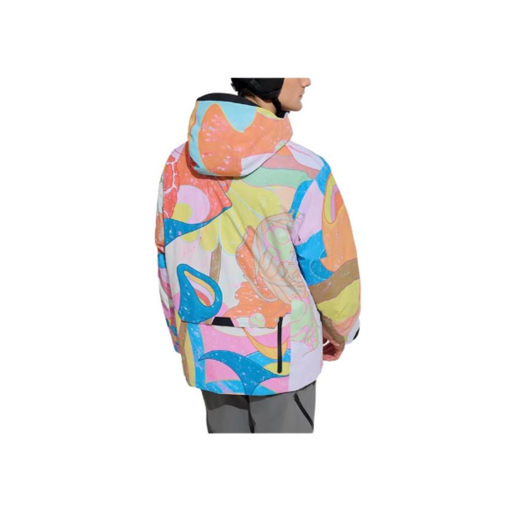 FILA X James Jean Collaboration Hooded Fashion Warm Printed Long Sleeve Winter Ski Jacket Unisex Jacket A11U446903F-ZA