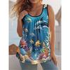 Large Size Women's Summer Sleeveless 3D Floral Loose Vest Fashionable Comfortable Breathable Vest