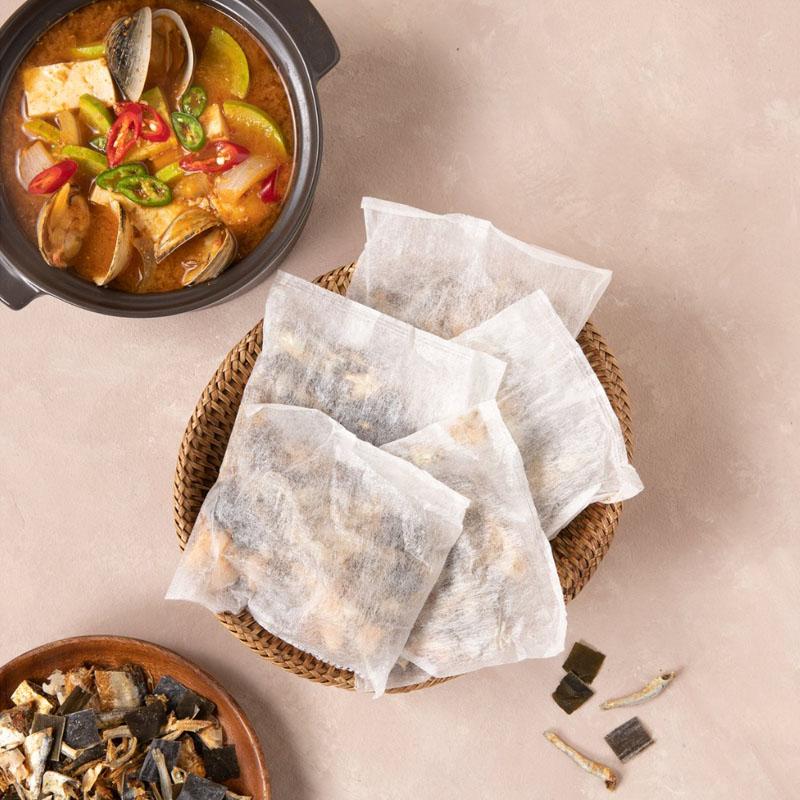 [SAJO] HAEPYO Dashi Pack 150g – Anchovy, Vegetable, Shrimp | All-Natural Korean Broth Pack | No Additives | Soup Bag | Korean Soup Base