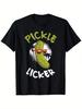 Unisexs Funny Pickle Licker Graphic TShirt 100 Cotton Crew Neck Short Sleeve Tee Soft Boho Vintage Retro Aesthetic