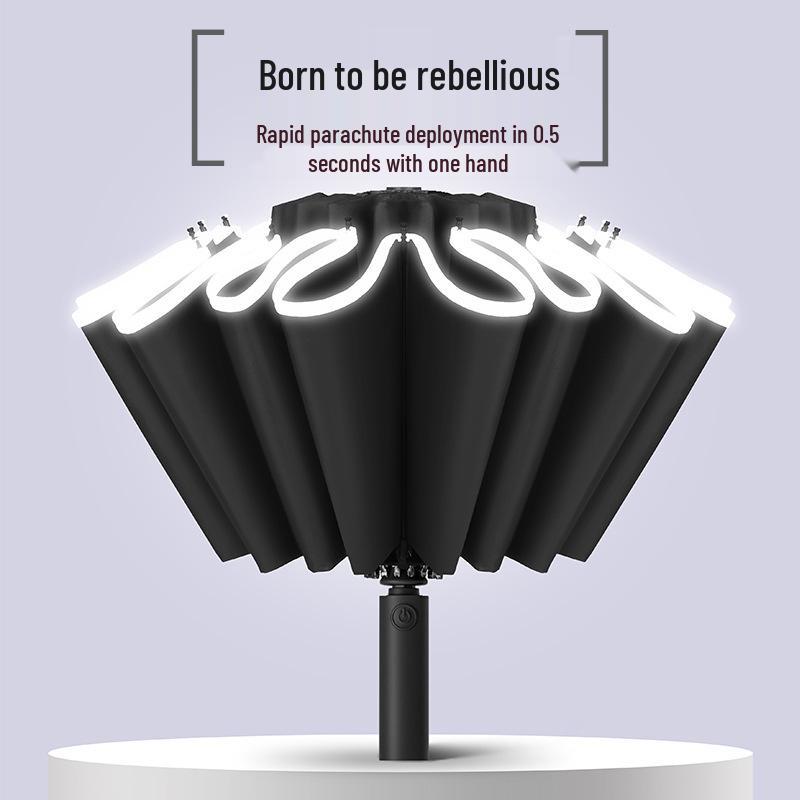 32-Rib Double-Bone Automatic Sun & Rain Car Umbrella - Customizable Folding Sun Protection & Gift