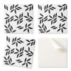 Set of PVC Tiles with a Leafy Pattern for the Kitchen or Bathroom, 20x20x20 Cm