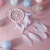 New Wedding Decoration White Feather Dream Catcher Pendant Knitted Home Decoration Wind Chime Aerial Hanging Decoration