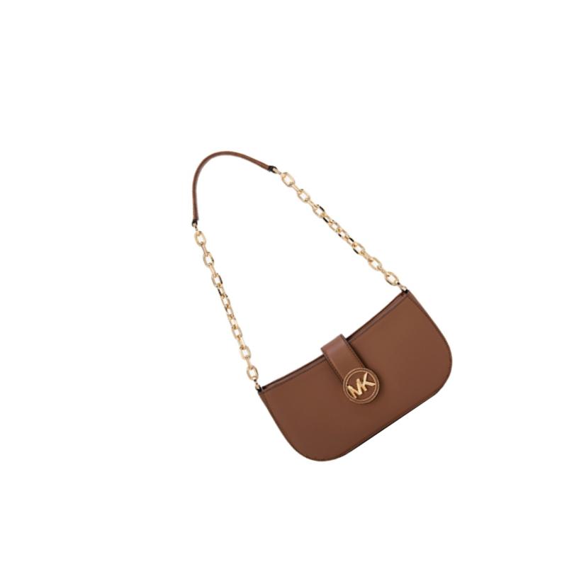 New MICHAEL KORS Carmen Leather Artificial Leather Shoulder Bag Small Size Women's Khaki 35F2GNMC0L-230