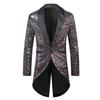 New Fashion Sequin Suit Men's One-Button Suit Tuxedo Medium and Long Suit