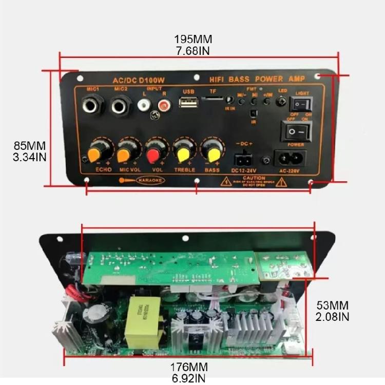 HIFI-Remote Control Power Amplifier Board 110v 220v 12/24v Car Speaker Subwoofer