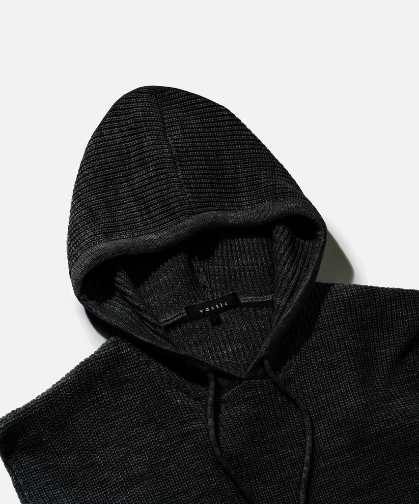 VASTIC Knit Hoodie Vest_Black