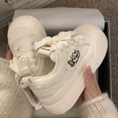 Women's Casual Board Shoes with Thick Soles Small White Shoes