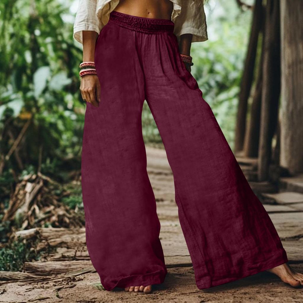 Pantaloni Cargo Femei Bumbac In Buton Talie Elastică Picior Larg Pantaloni Vară Croială Lejeră Drumeție Jogger Pantalon Cu Buzunar