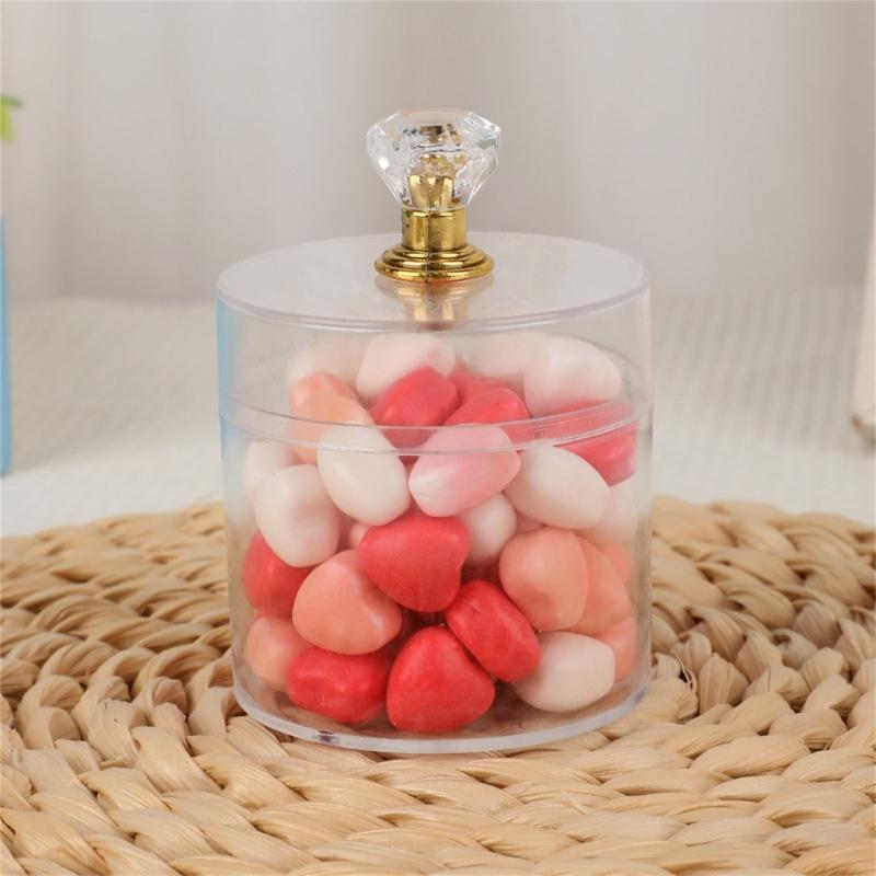 12Pcs Cylinder Candy Holder Plastic Candy Container Multipurpose Party Treat Box For Wedding Birthday Gift Packaging