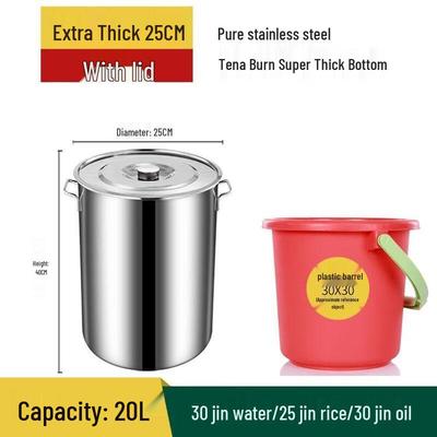 Pentola alta commerciale GOWKE in acciaio inossidabile 304 con coperchio