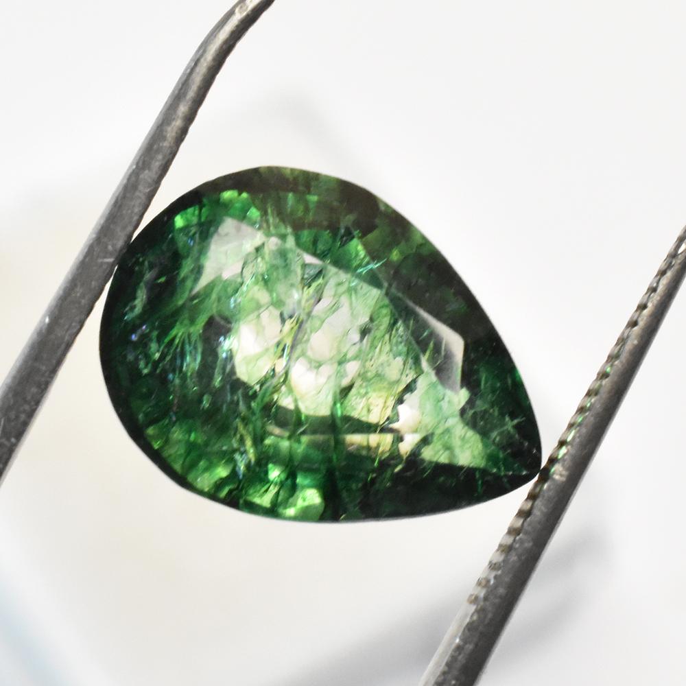 Natural Green Emerald Loose Gemstone 10.52 ct Pear Cut Colombian for Jewelry Making and Crafts