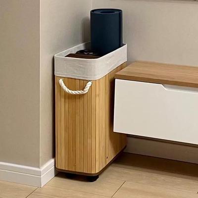Bamboo Woven Storage Basket for Household Items: Ideal for Laundry, Wrapping Paper, Sundries, and Yoga Mats