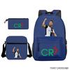 Luo Qixing Three-Piece Schoolbag, Male And Female Students Leisure Bag, Printed Large-Capacity Outdoor Backpack