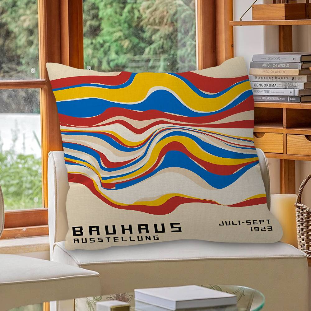 Mid Century Bauhaus Pillow Cover Design cushion Cover decor Holiday Decorati
