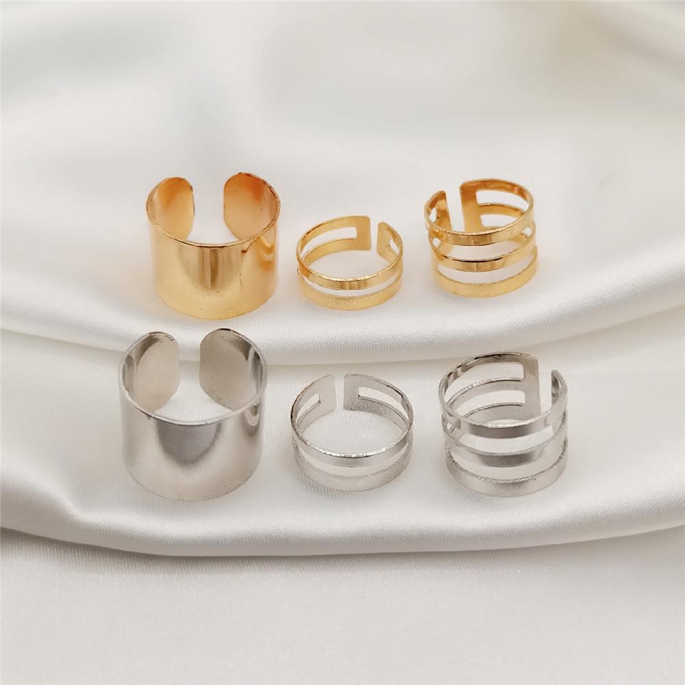 Bijuterii de modă coreeană: Set Inele Open Knuckle Master's Sun – Trei Piese pentru Femei