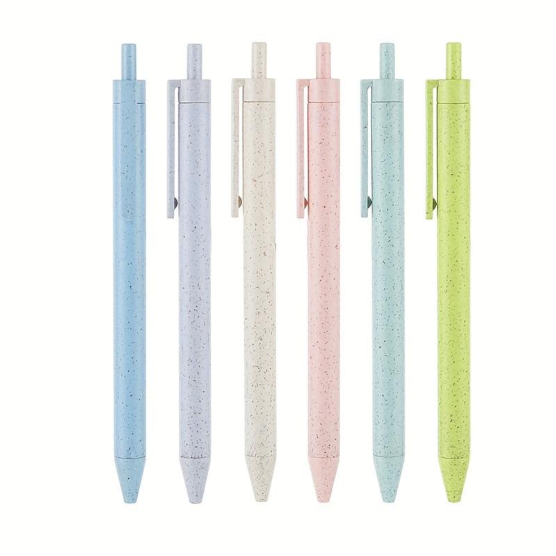 

6 Pcs push type 1.0mm neutral pens, ballpoint pens for office signature writing, school office cultural supplies (black ink)