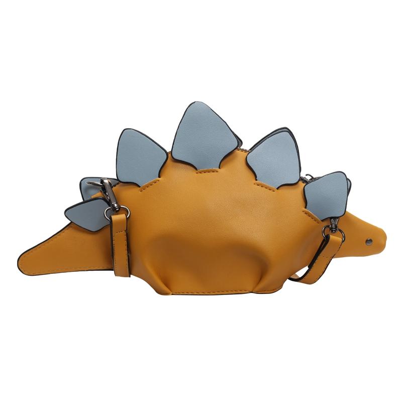 1 Stück Damen Kontrastfarbe PU Umhängetasche Persönlichkeit Mode Geformt Dinosaurier Damen Tasche Geeignet für Handy Geldbörse Kartenhalter Qualität