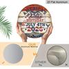 2D Flat, 1pc Round Aluminum America 250th Anniversary Sign, Rustic July 4th 2026 Patriotic Metal Wall Decor, Retro American Flag & Eagle Design