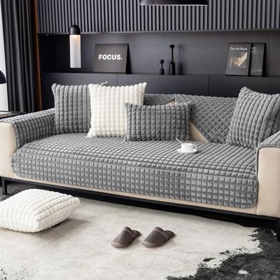Μονόχρωμο Κάλυμμα Καναπέ Οικουμενικό Καρό Βελούδινο Αντιολισθητικό Πυκνωμένο Κάλυμμα Καναπέ Σαλονιού Μοντέρνο Μαξιλάρι Καναπέ Πετσέτα Μπράτσου Πλάτης