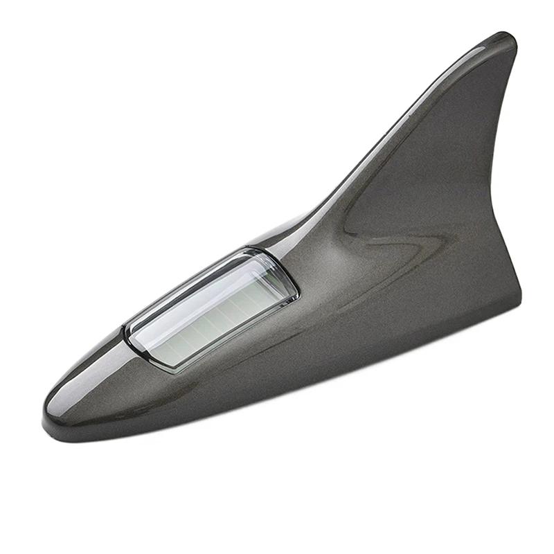 

Universal Solar LED Light Car Shark Fin Antenna Roof Tail Modified Light Corrosion Resistance Aging Resistance 4 Lighting Modes Gray
