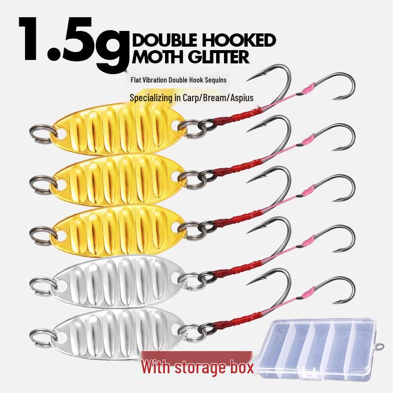 Meteorite Stone Micro Lure: Spinning Sunflower Seed Sequin Hook for Fly Fishing, Rigged for Mandarin Fish with White Stripes