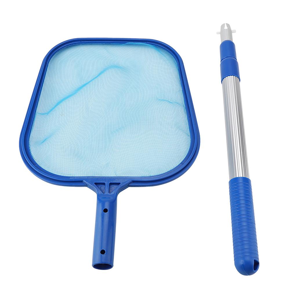 Swimming Pool Leaf Skimmer Mesh Net with Telescopic Pole Pond Tub Cleaning Tool (3*35cm)
