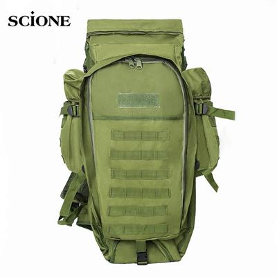SCIONE Nylon Waterproof Military Tactical Backpack 60L Folding Rucksack for Man Outdoor Sport Camping and Hiking Climber Bag