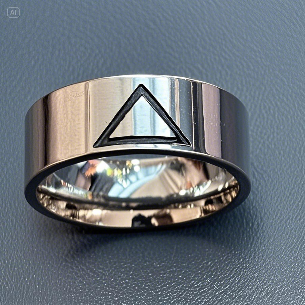 

Мужское кольцо из нержавеющей стали и титана в холодном стиле, 8 мм - Устойчивое к выцветанию, Нишевый дизайн Size 9