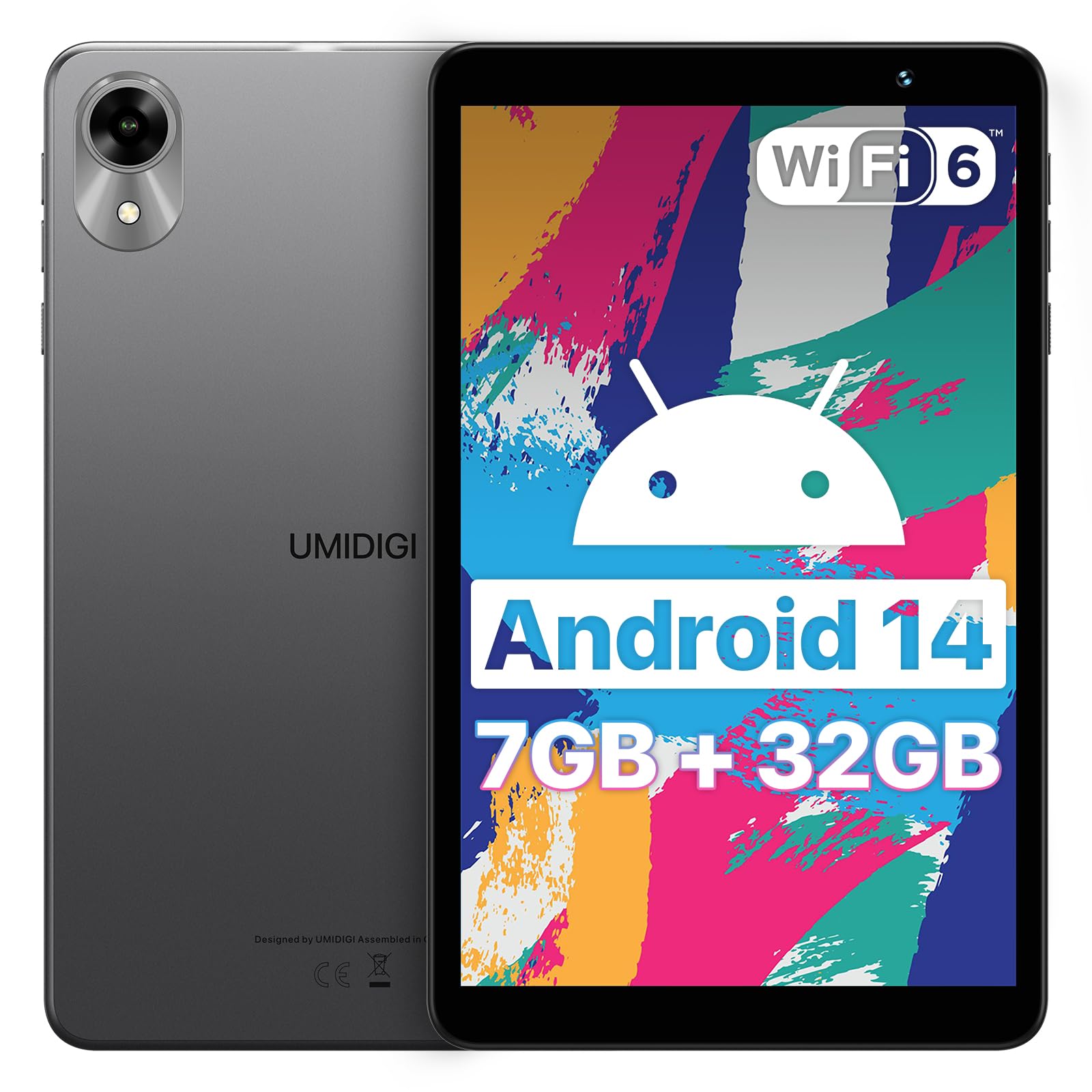 

UMIDIGI G1 Tab mini Android 14 1ТБ TF та 5000 мАг Подвійний IPS Чохол у комплекті 8-дюймовий Wi-Fi планшет, Розширення, Ультралегкий Компактний, 2.0 ГГц ЦП, сірий колір