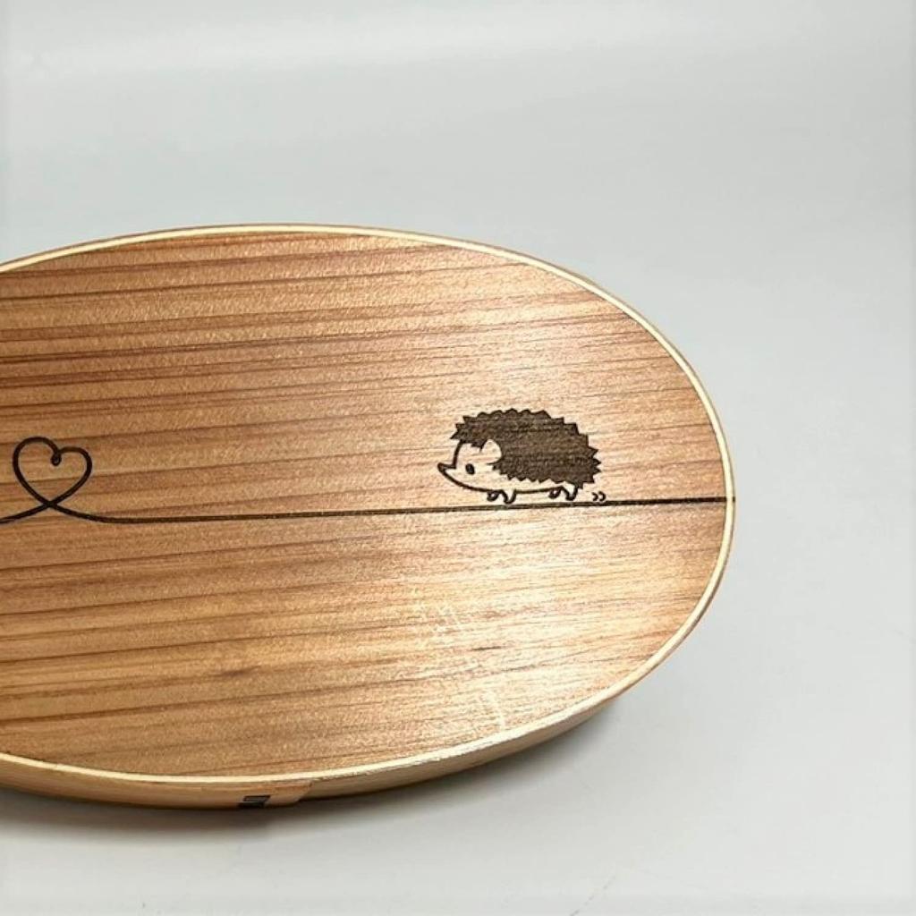 Kanoryu Design Knotted Hedgehog Magewappa Lunch X 10 X 6 - - Box, Small, Approx. 16.5 Cm, S21-31-6s