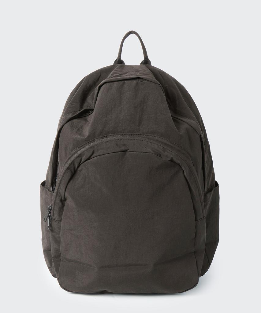 Musinsa Standard Crinkle Round Pocket Backpack [Dark Brown]