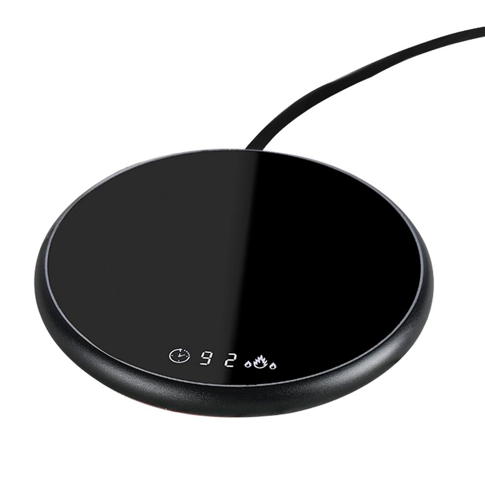 Thermostatic Heating Coaster 18W Electric Heated Drink Warmer Digital Touch Coffee Cup Heater With Timing Button