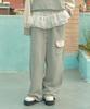 COMONINOZ W Floral Color Block Pants [Gray]