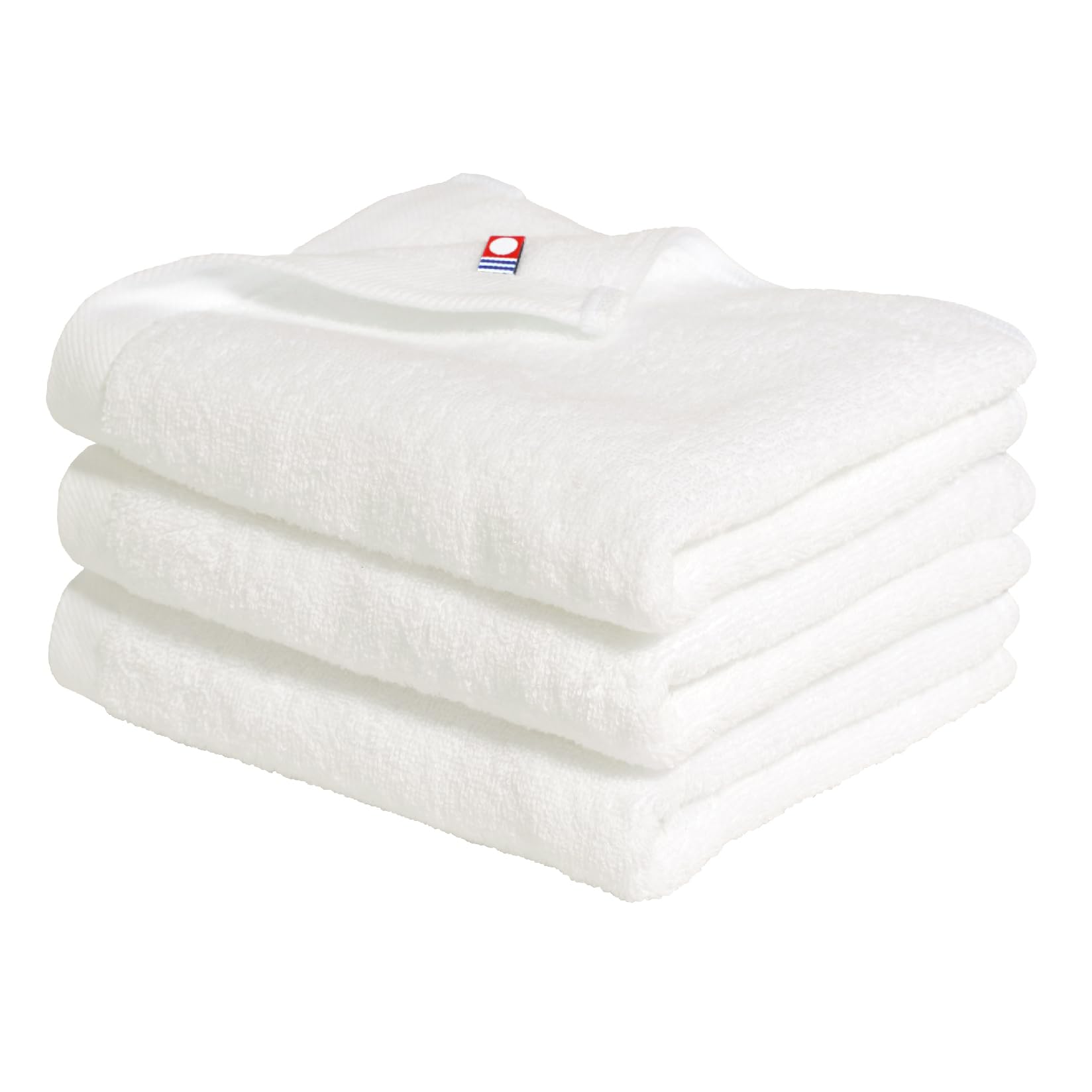 

Imabari Towel Face Towel, White, Set of 3 [Soft, Medium Thickness], Absorbent, Quick-Drying, White, Made in Japan, 34 x 80 cm, 100% Cotton (White)