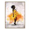 Mulher negra dançando pôster abstrato aquarela tela arte de parede pinturas decorativas impressões imagem sala de estar decoração nórdica