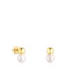 [TOUS] 18K Gold Vermeil Silver Gloss Large Pearl Earrings 111233610