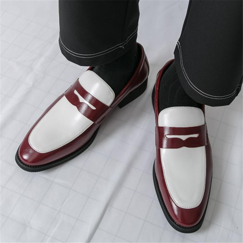 Moda Lusso Designer di Moda Nuovi Arrivi Scarpe Casual Patchwork Multicolore da Uomo Penny Loafer Abito Formale da Matrimonio Homecoming